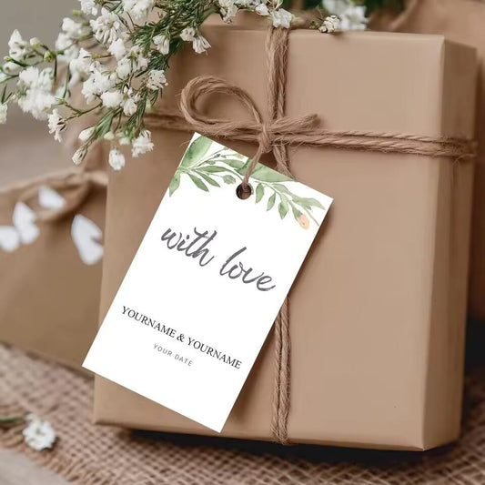 Custom Hang Tags Labels for Clothes Personalized Paper Hang Tags for DIY Handmade Items for Valentines Gift Wedding Decorations